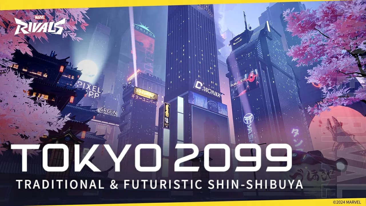 Marvel Rivals Tokyo 2099 map artwork
